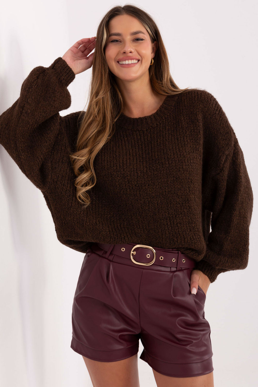 Szorty Damskie Model IT-SN-FL8701.97 Bordo - Rue Paris