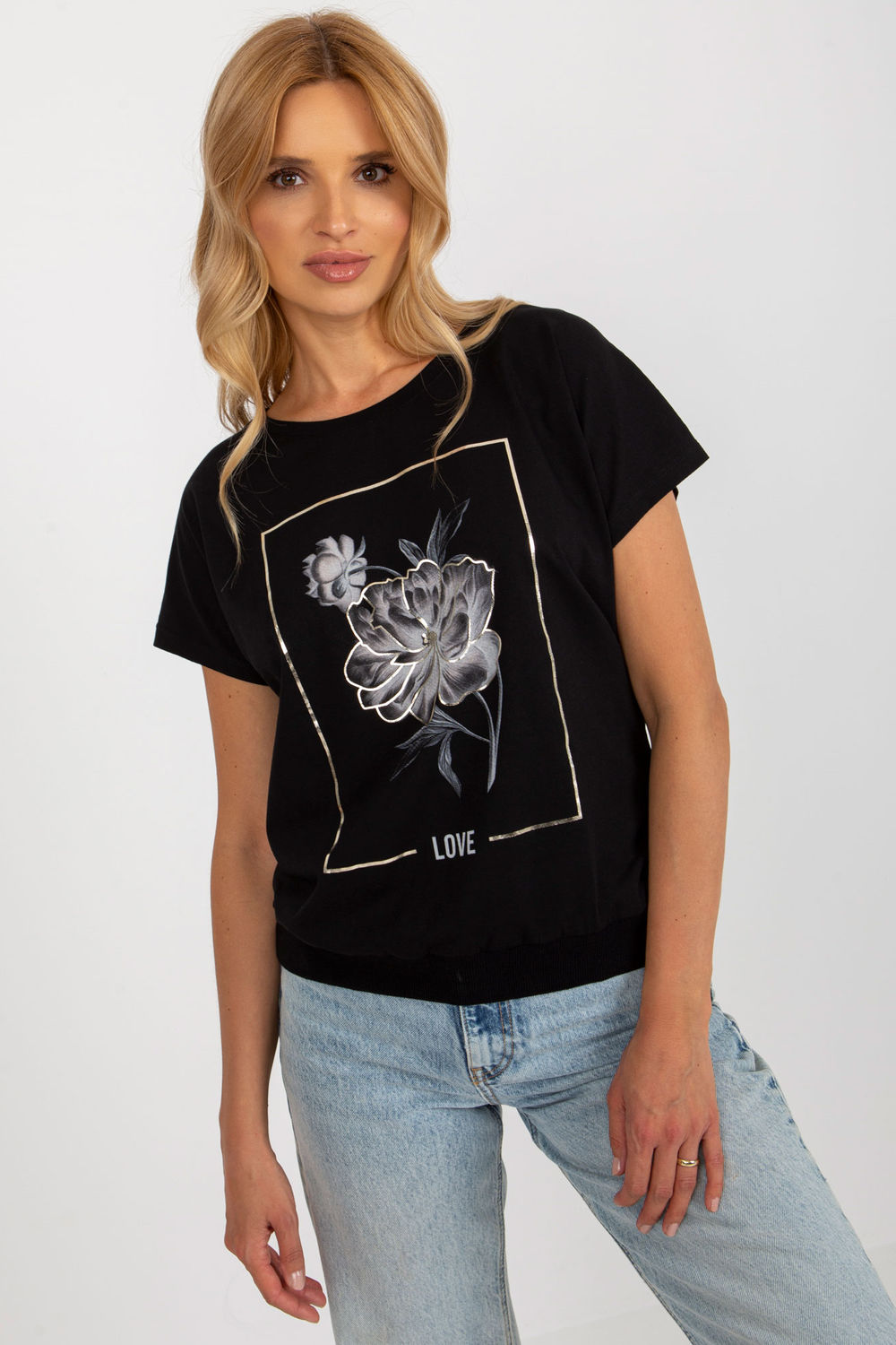 Bluzka Model RV-BZ-8957.77 Black - Rue Paris - obrazek 3