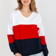 Bluza Damska Model RV-BL-8328.86P White/Navy – Rue Paris