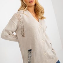 Sweter Kardigan Model LC-SW-8042.04X Beige – Rue Paris