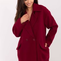 Płaszcz Damski Model IT-PL-A9582.86 Bordo – Rue Paris