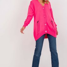 Sweter Kardigan Model LC-SW-8042.69 Fluo Pink – Rue Paris