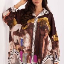 Koszula Damska Model IT-KS-18729.12 Brown – Rue Paris