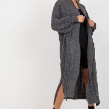 Sweter Kardigan Model LC-SW-8032.34P Dark Grey – Rue Paris