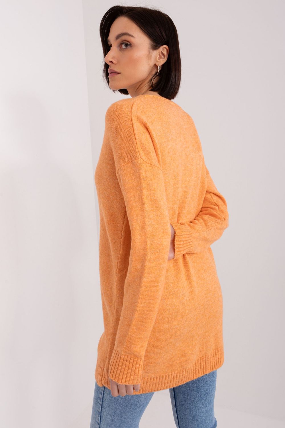 Sweter Damski Model TO-SW-1810.13 Light Orange - Rue Paris - obrazek 4