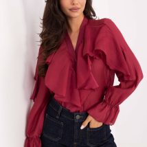 Koszula Damska Model MI-BZ-27427.96 Bordo – Rue Paris