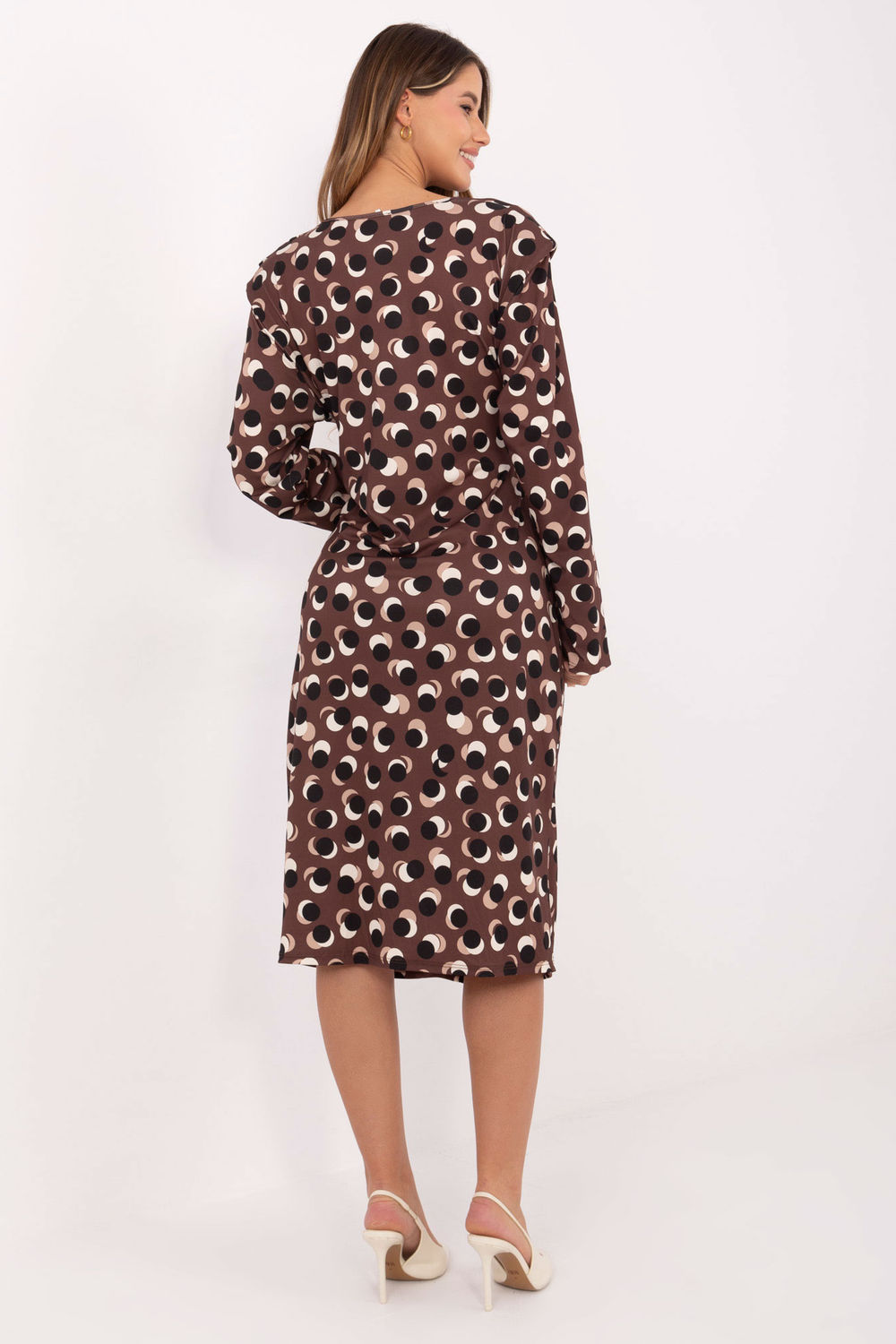 Sukienka Model IT-SK-20057.21P Brown - Rue Paris - obrazek 4