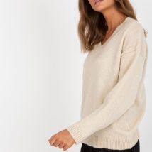 Sweter Damski Model LC-SW-0332.17 Beige – Rue Paris