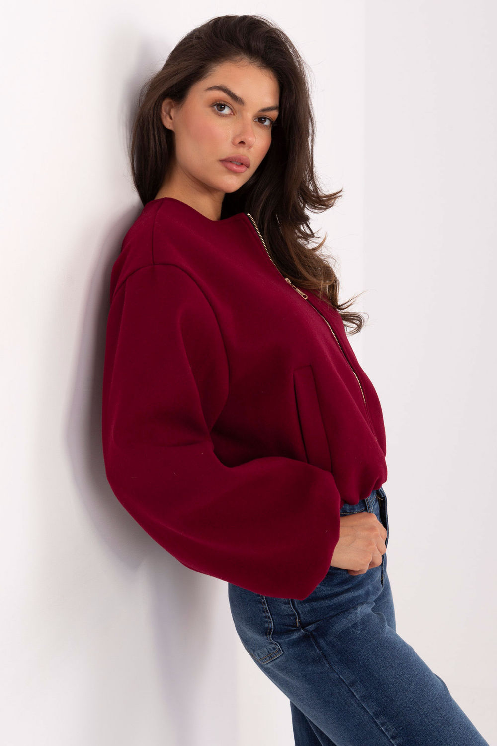 Kurtka Damska Model IT-KR-A8612.46 Bordo - Rue Paris - obrazek 3