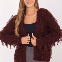 Sweter Kardigan Model MI-SW-1308.21 Bordo – Rue Paris