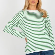 Sweter Damski Model LC-SW-6006.22 White/Green – Rue Paris