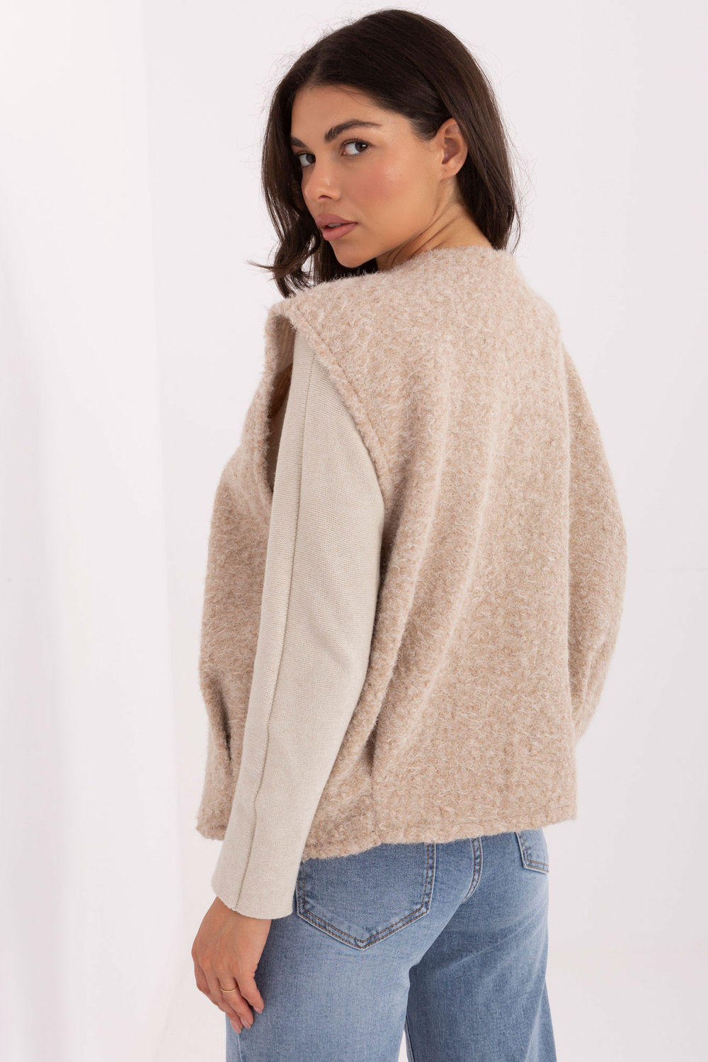 Kamizelka Model IT-KZ-FL9622.29P Light Beige - Rue Paris - obrazek 4