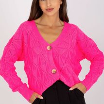 Sweter Kardigan Model LC-SW-8035.06X Fluo Pink – Rue Paris