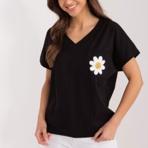 Bluzka Model RV-BZ-9626.28 Black – Rue Paris
