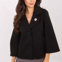 Płaszcz Damski Model IT-KR-FL8159.24 Black – Rue Paris
