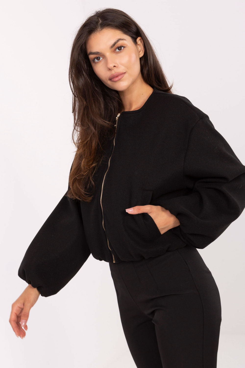 Kurtka Damska Model IT-KR-A8612.46 Black - Rue Paris - obrazek 3