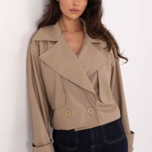 Płaszcz Damski Model IT-KR-FL9558.60 Beige – Rue Paris