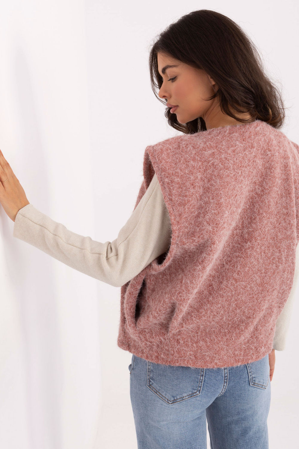 Kamizelka Model IT-KZ-FL9622.29P Dark Pink - Rue Paris - obrazek 4