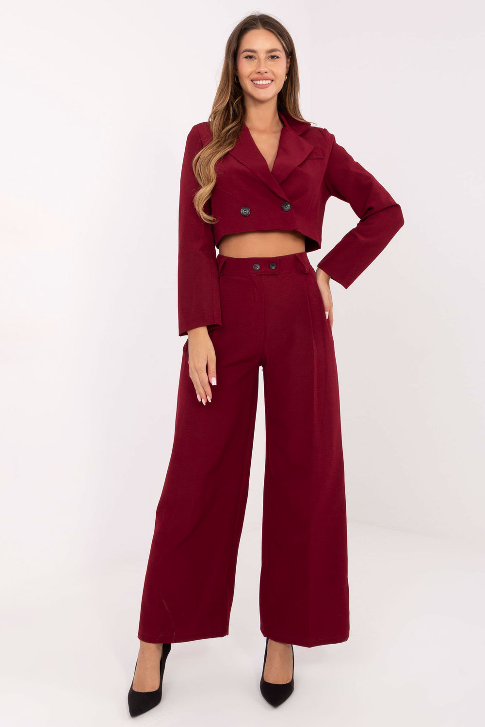 Spodnie Komplet Model IT-KMPL-FL9019.08P Bordo - Rue Paris