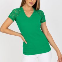 Bluzka Model RV-BZ-7986.74 Green – Rue Paris