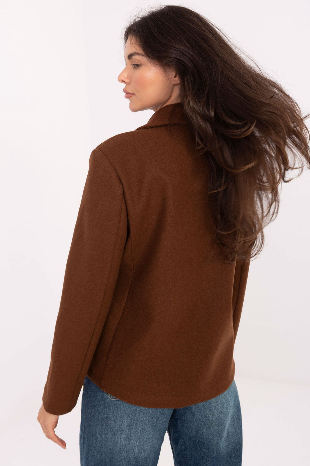 Płaszcz Damski Model IT-KR-FL9559.02P Light Brown - Rue Paris - obrazek 4