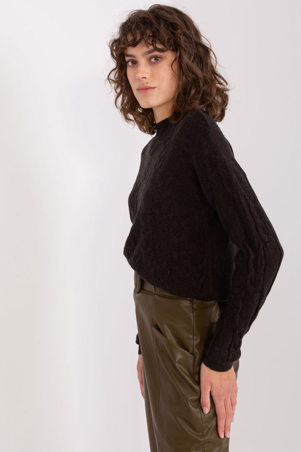 Sweter Damski Model AT-SW-2340.22 Black - AT - obrazek 3