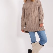 Sweter Damski Model AT-SW-2367-1.35P Dark Beige – AT
