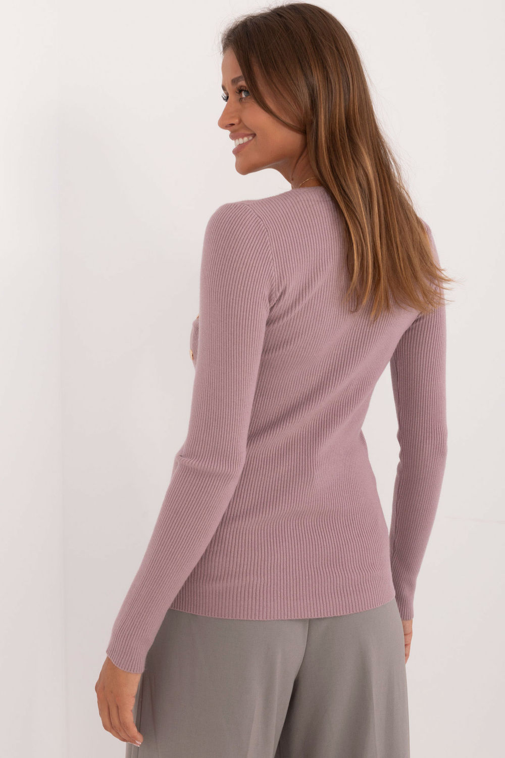 Sweter Damski Model AT-SW-2332-2.65 Violet - AT - obrazek 4