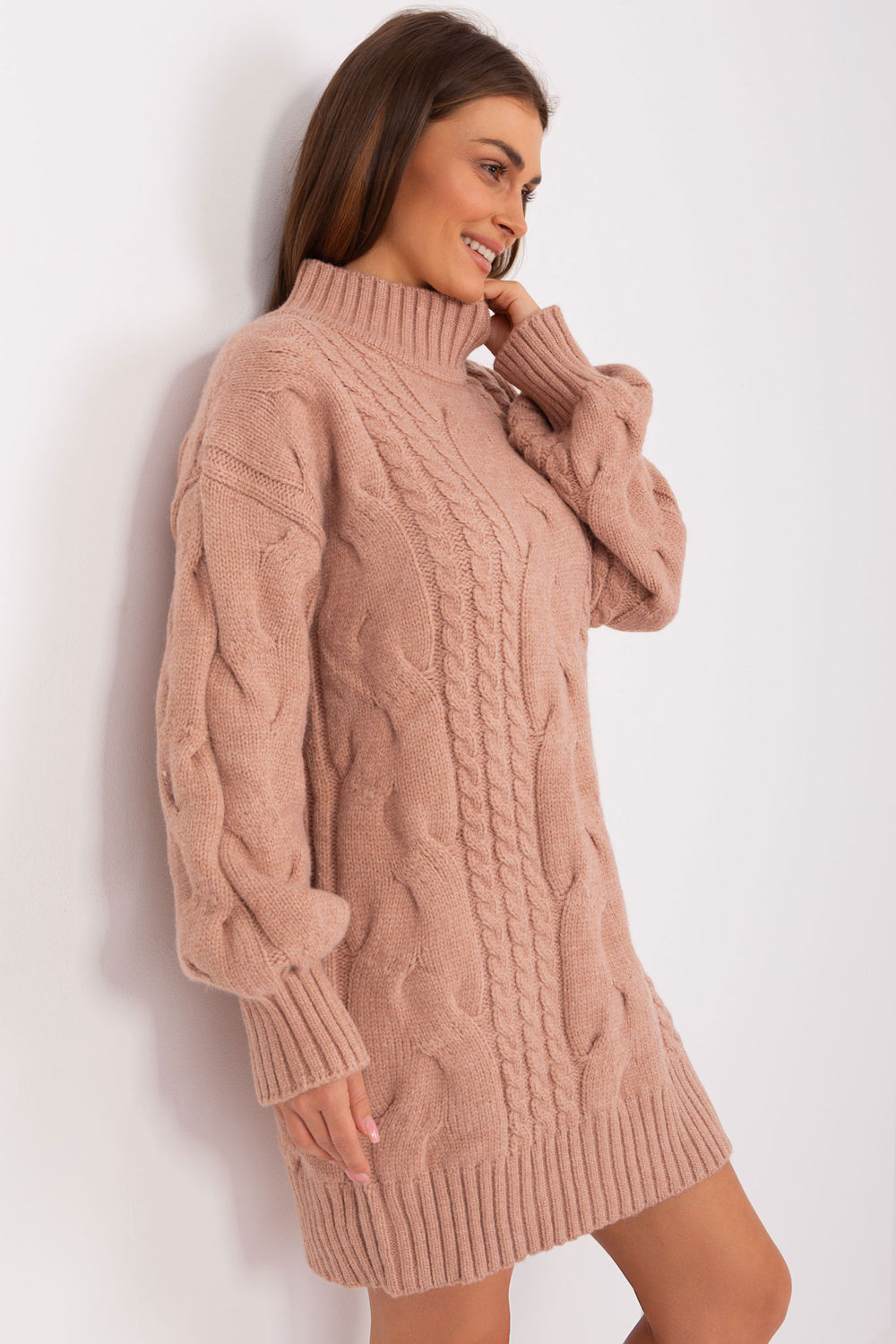 Sweter Damski Model AT-SW-2367-1.35P Dark Pink - AT - obrazek 4