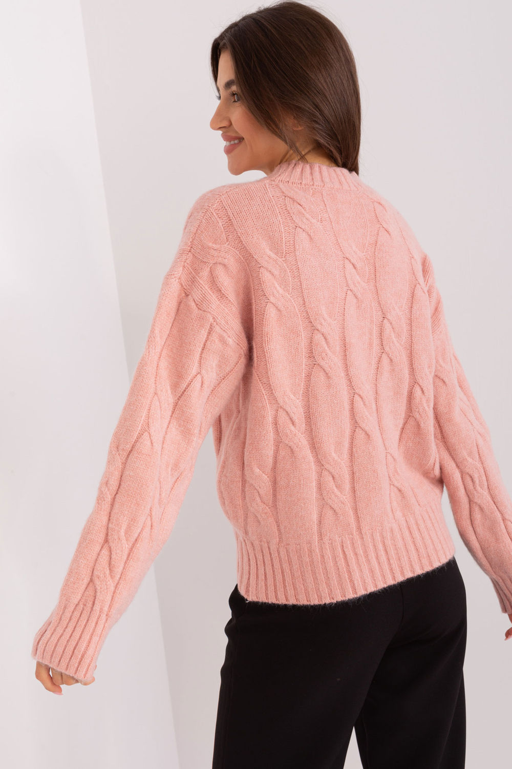 Sweter Damski Model AT-SW-0146.10P Light Pink - AT - obrazek 4