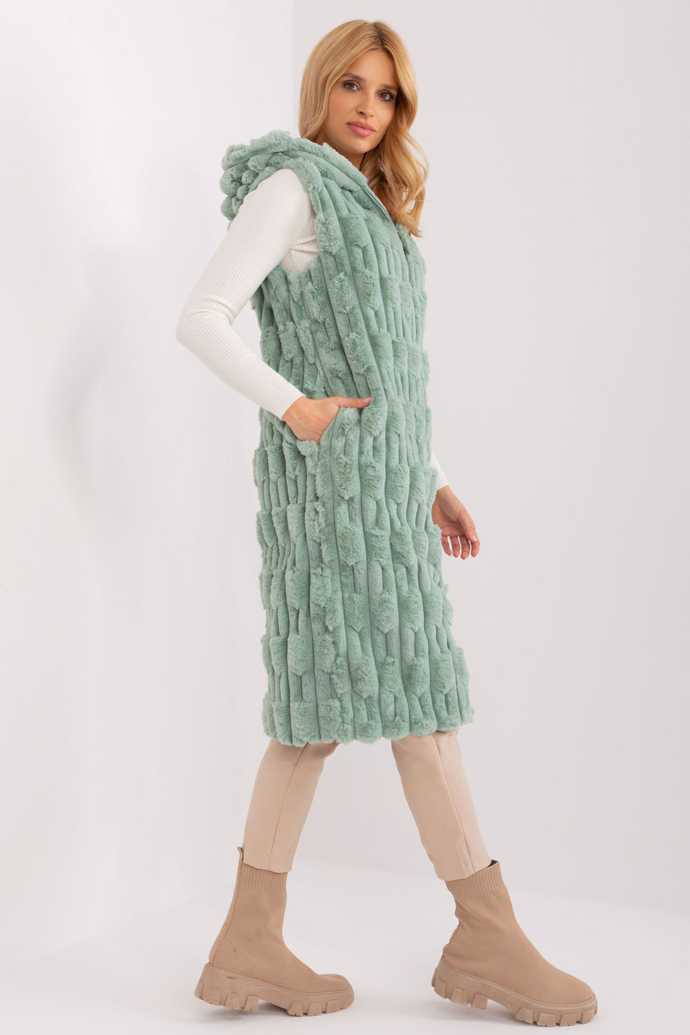 Kamizelka Model AT-KZ-2368-1.07 Pistacja - AT - obrazek 3