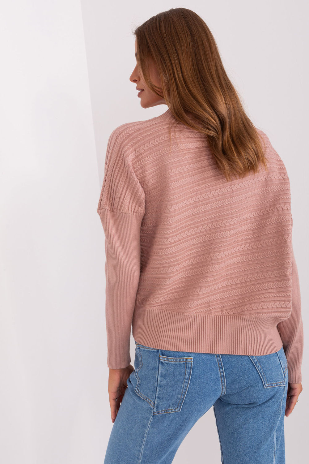 Sweter Damski Model AT-SW-2368.36X Dark Pink - AT - obrazek 4