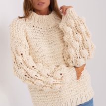 Sweter Damski Model AT-SW-2382.97P Light Beige – AT