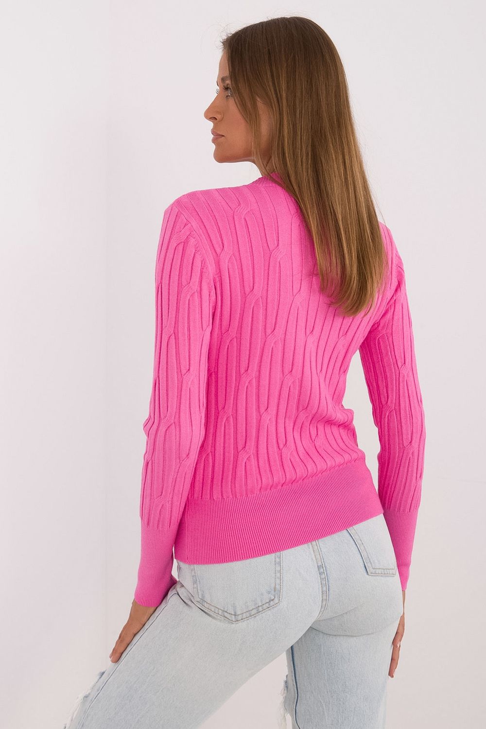 Sweter Damski Model AT-SW-2338-2.00 pink - AT - obrazek 4