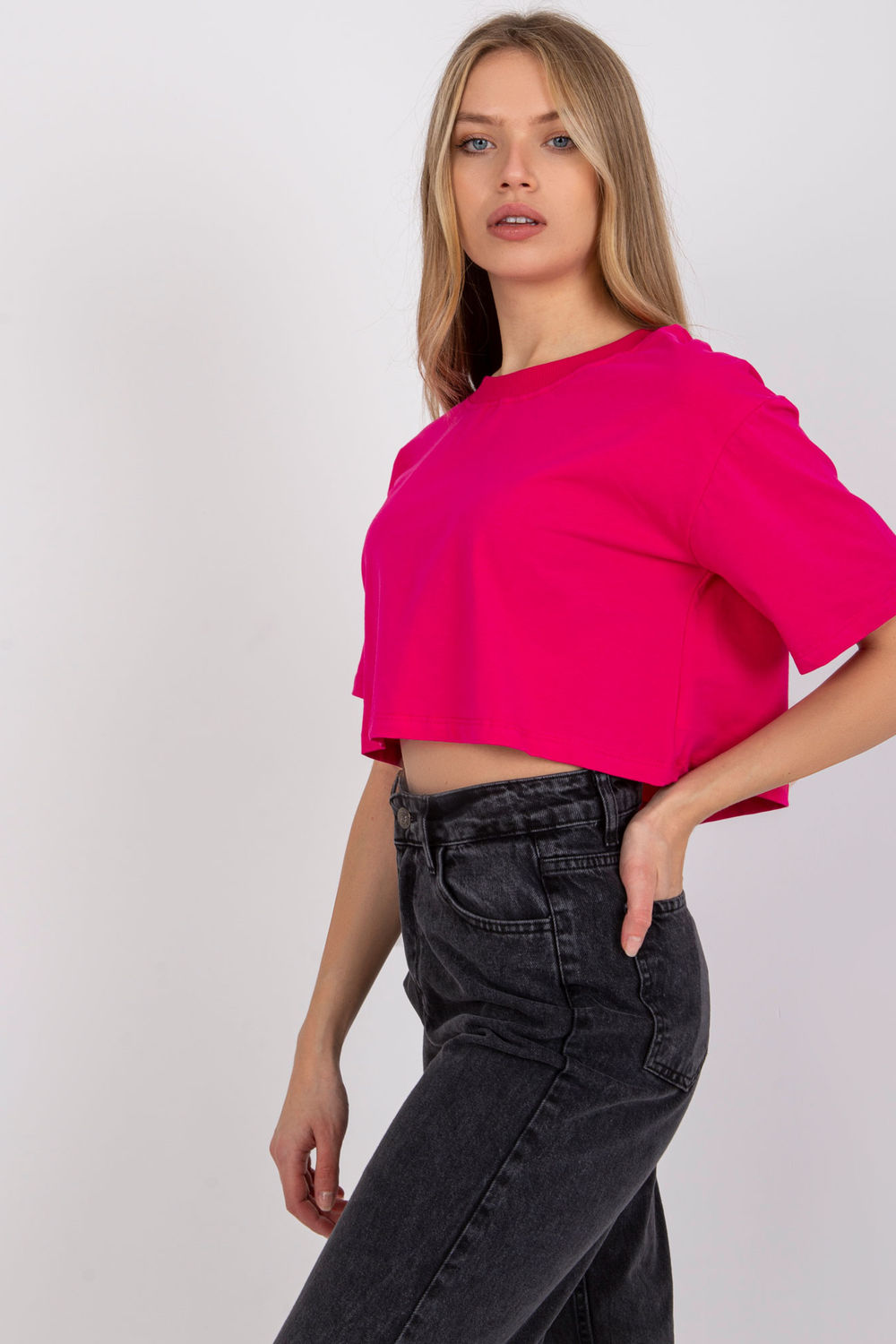 T-shirt Damski Model RV-TS-7541.06 Fuksja - BFG - obrazek 3