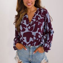 Bluzka Model D73771M11186A Bordo – Sublevel