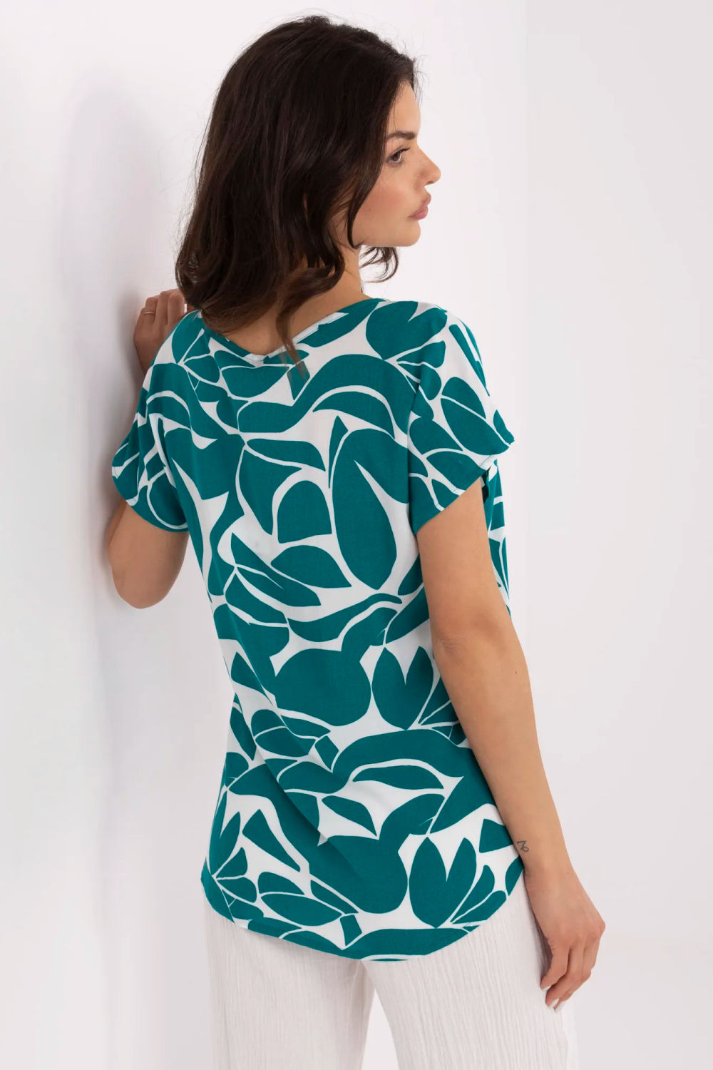 Bluzka Model D73771M10978X Dark Green - Sublevel - obrazek 4