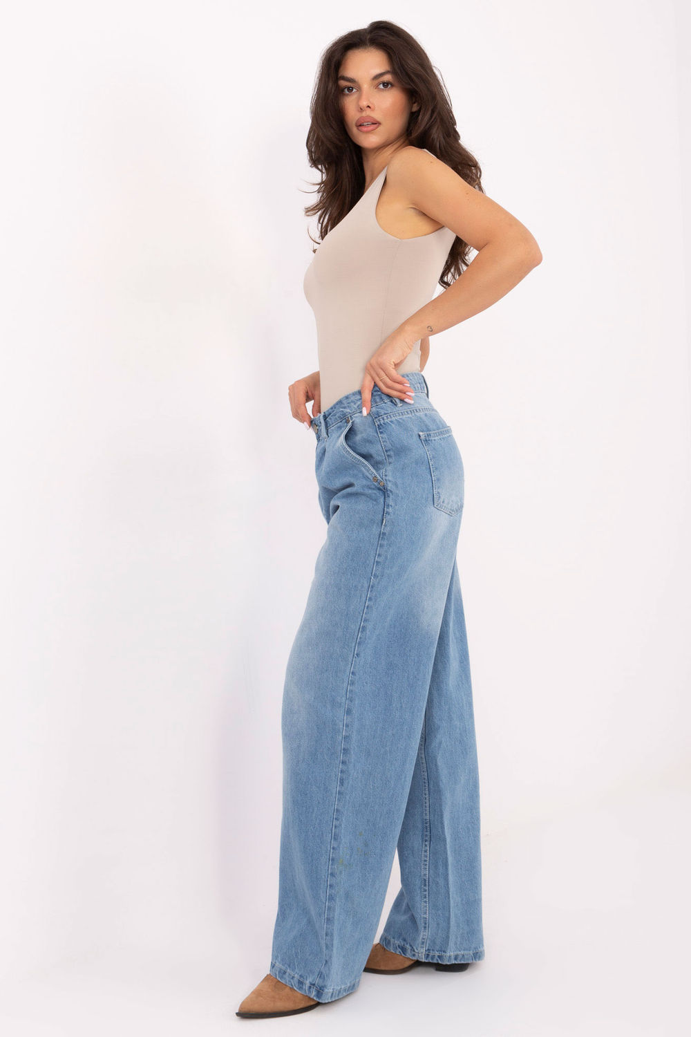 Spodnie Jeansy Damskie Model D80030BI62568L211 Blue - Sublevel - obrazek 3