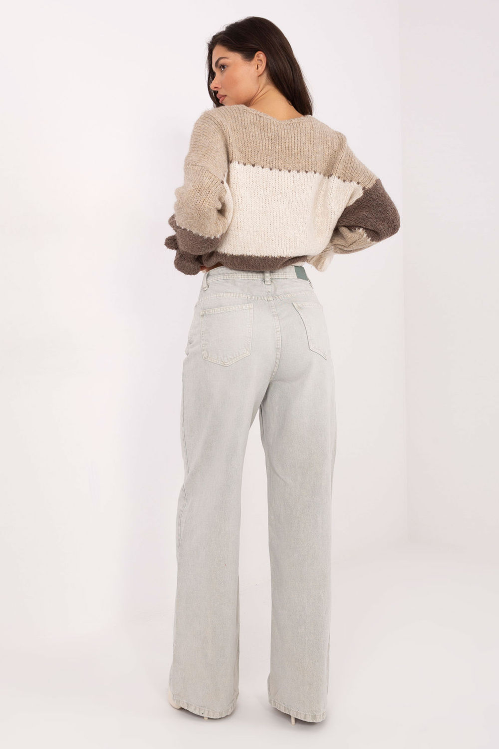 Spodnie Jeansy Damskie Model D80028BB62487A1 Light Grey - Sublevel - obrazek 3