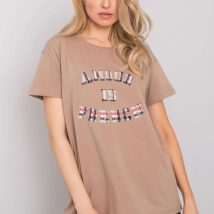 T-shirt Damski Model FA-TS-6892.88 Dark Beige – Fancy