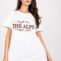 T-shirt Damski Model FA-TS-7720.43P White/Brown – Fancy