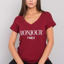 T-shirt Damski Model FA-TS-7161.32P Bordo – Fancy