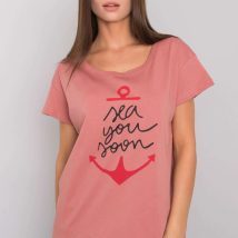 T-shirt Damski Model FA-TS-7196.74P Dark Pink – Fancy