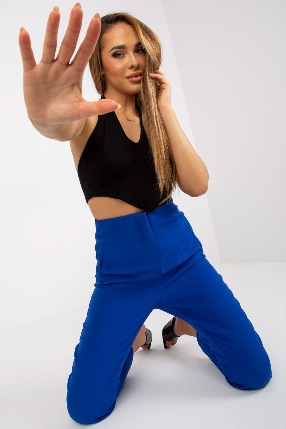 Spodnie Damskie Model BR-SP-219.71 Cobalt - Xsapienza - obrazek 3