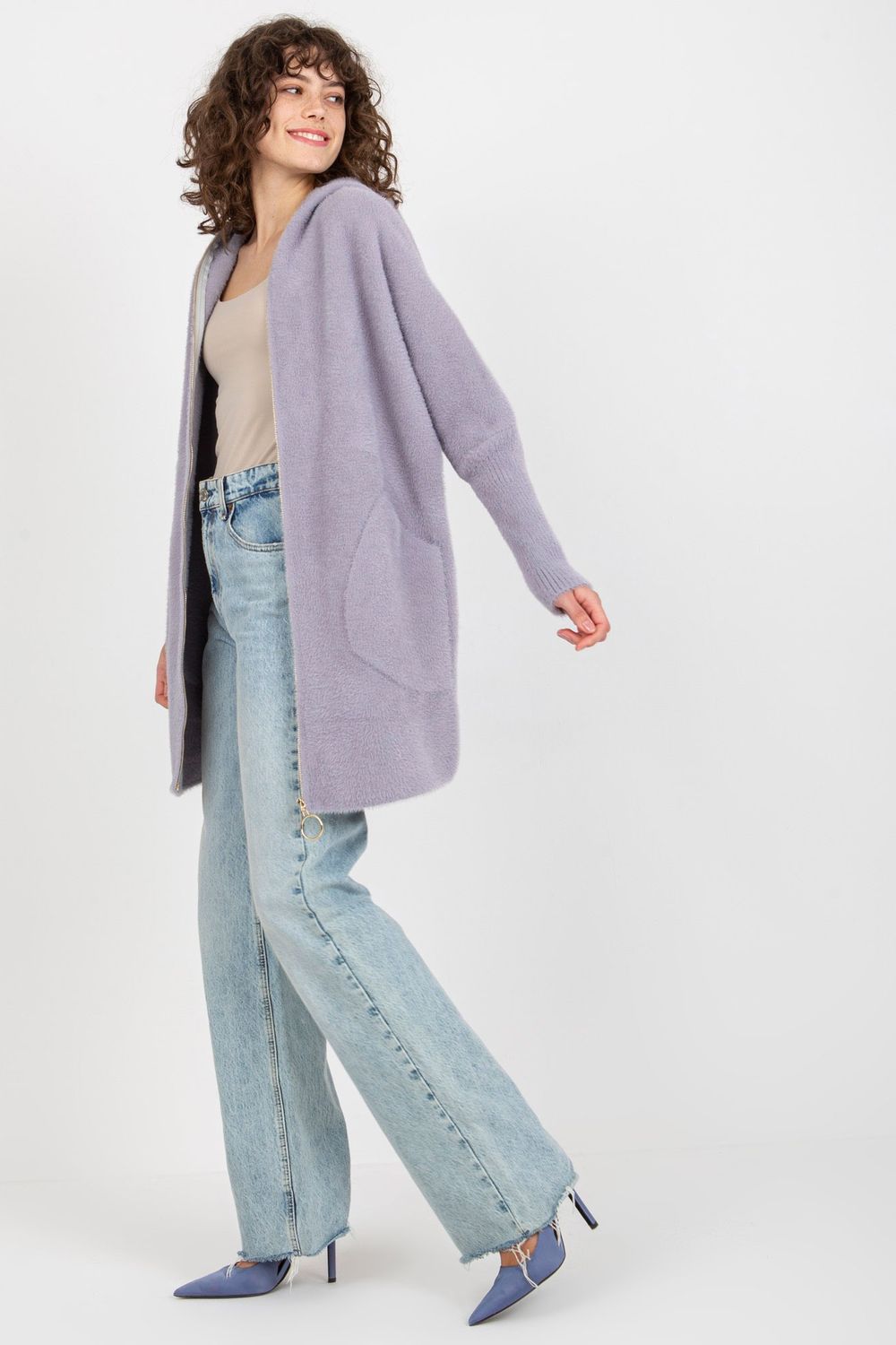 Płaszcz Damski Model MBM-PL-19905-1.96P Light Violet - MBM - obrazek 4