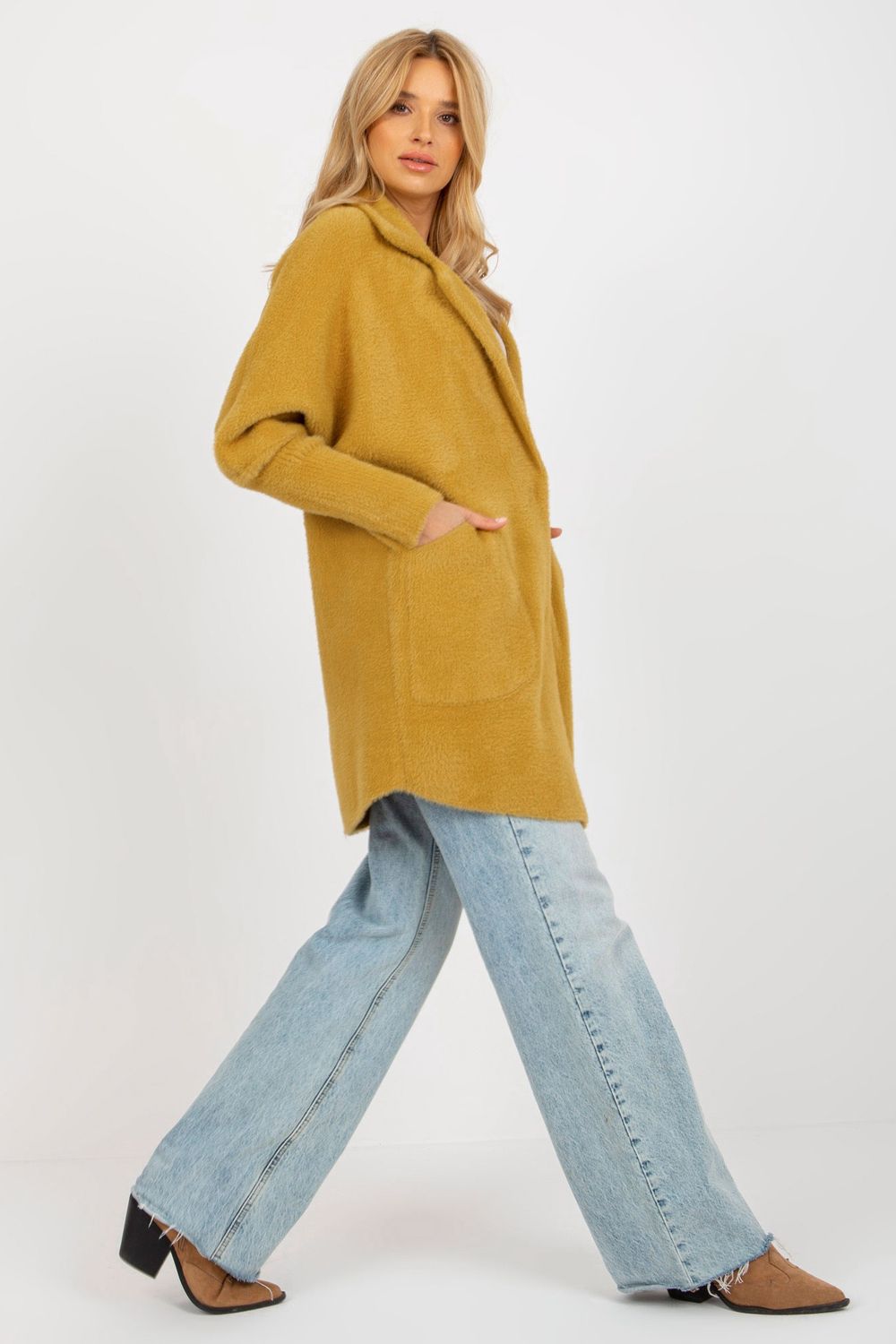 Płaszcz Damski Model MBM-PL-1517.00P Dark Yellow - MBM - obrazek 4