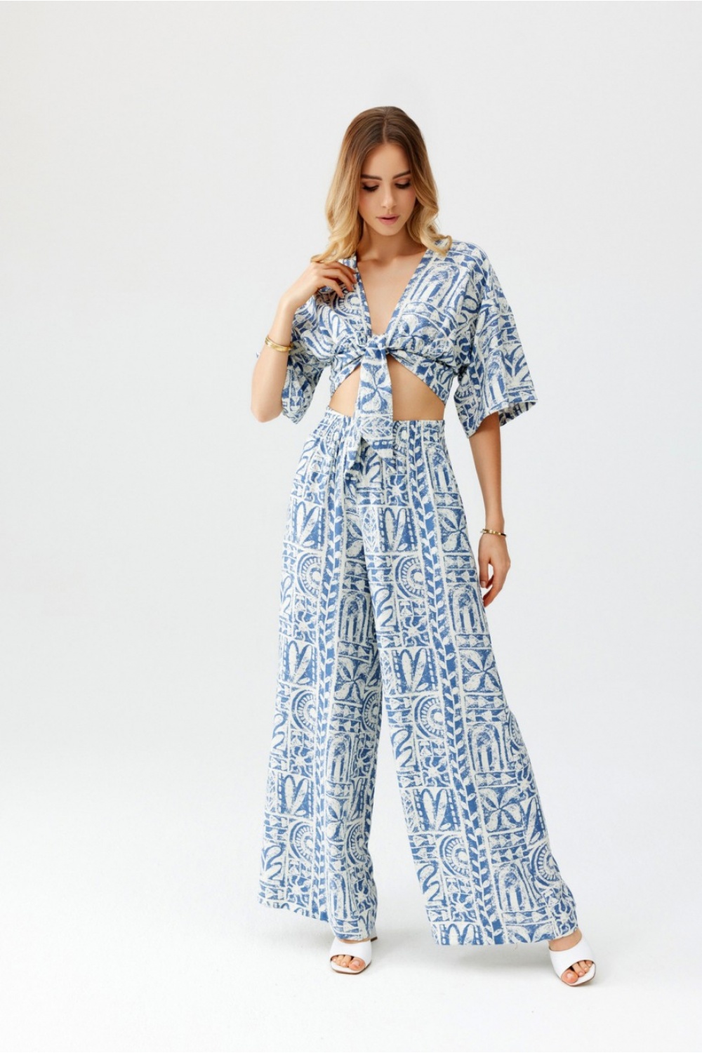 Spodnie Damskie Model Ester SPD0037 W24 Blue - Roco Fashion - obrazek 3