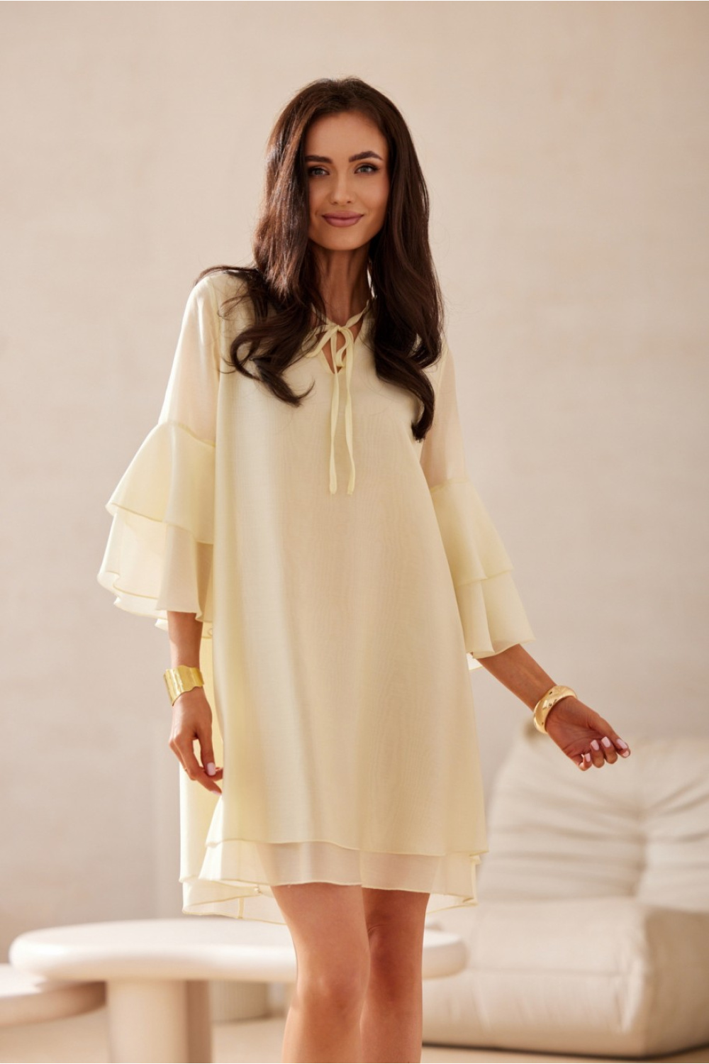 Sukienka Model Beatrice ZOL SUK0525 Yellow - Roco Fashion