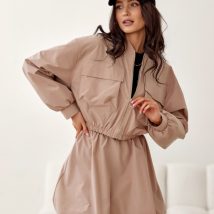 Kurtka Damska Model Paula BEZ KUR0030 Beige – Roco Fashion