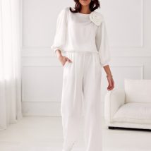 Spodnie Damskie Model Elsa EKR SPD0034 Ecru – Roco Fashion